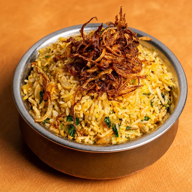 Goat Biriyani (Lunch portion).